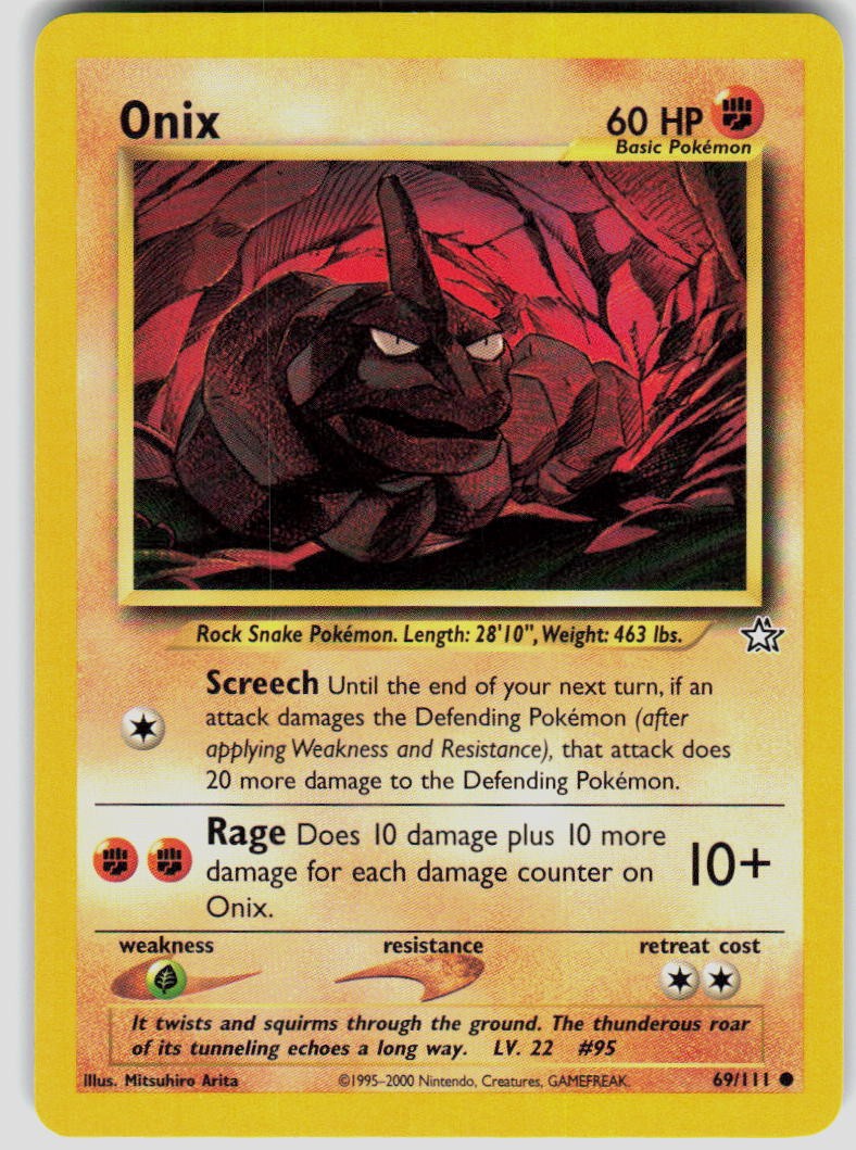 Onix 069/111 Neo Genesis Pokemon