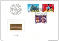 SPECIAL EMBOSSED STAMPS SWISS 1969 FDC