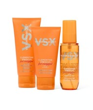 Victoria Secret 3 Piece Clementine Hibiscus Feel Energized Travel Set