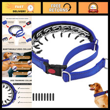 Adjustable No Pull Martingale Dog Collar - Heavy Duty Reflective Nylon for Train