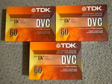 Camcorder TDK - DVC60 Video Tape Lot Of 3 DVC Digital Mini-DV 60 Minutes