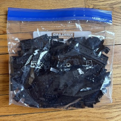 LEGO Brick Plate Pieces Bulk Lot Black 1 lb