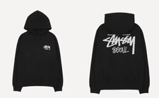 Stussy 2024 Stock Seoul Hoodie Black S-5XL Men’s Streetwear Pullover New Reprint