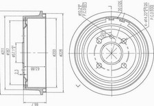 2x AP XENERGY X654002 Bremstrommeln Hinten für OPEL Astra G CC (T98)