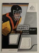 2008-09 SP Game Used Edition Authentic Fabrics Dual Richard Brodeur #AF-RB