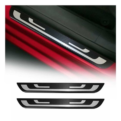 Door Sill Scuff Plate Illuminated for Alfa Romeo Mito 2012-2019 S.Steel & Foiled