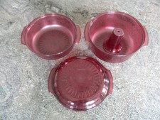 Vintage 4 Piece Tupperware 3 QT Stackable Coo...