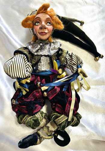 Vintage 16” Wayne M Kleski Katherine's Collection Jester Doll!!