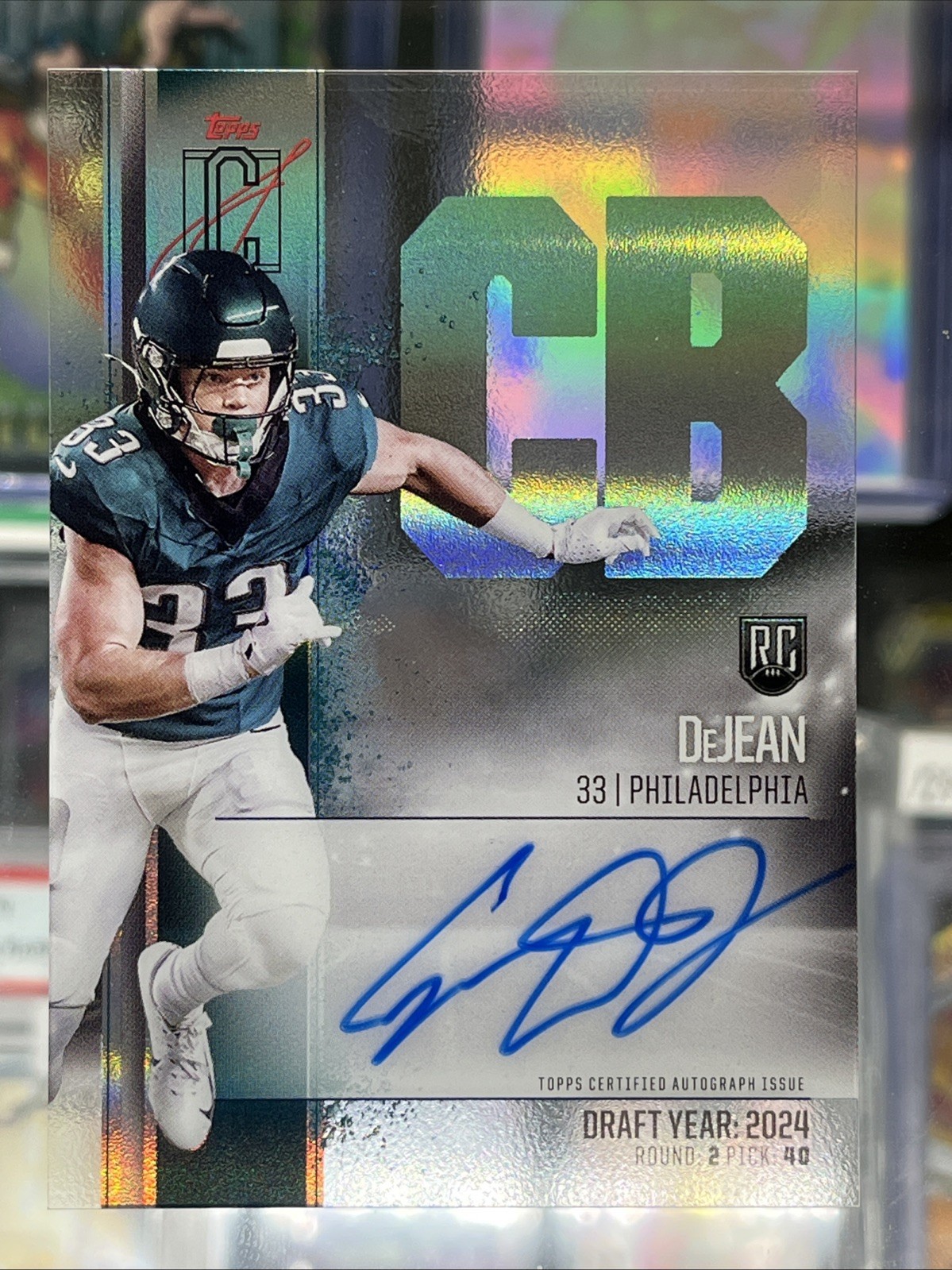 2024 Topps Signature Class Cooper DeJean Rookie Crystal Clear Auto RC #RCC-CD