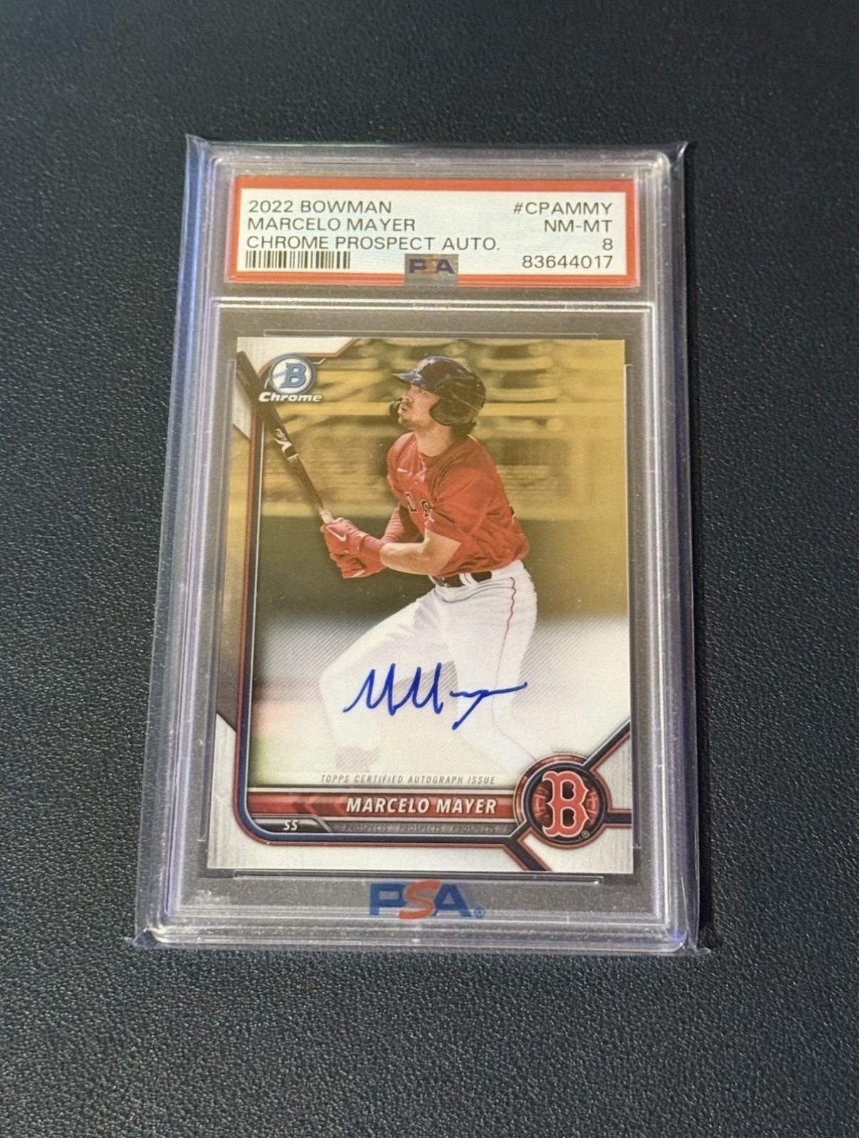 2022 Bowman - Chrome Prospect Autographs Marcelo Mayer #CPA-MMY (AU, RC)