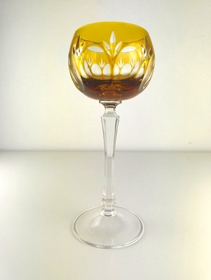 Weinglas Römerglas WMF Cristal Cabinet Überfang Kristall Gelb