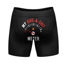 Mens My Give A  Meter Boxer Briefs Funny Sarcastic Saying Novelty Underwear