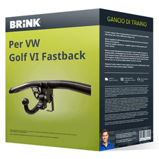 Gancio traino adatto per VW Golf VI Fastback Tipo 5K1 rimovibile Brink NUOVO