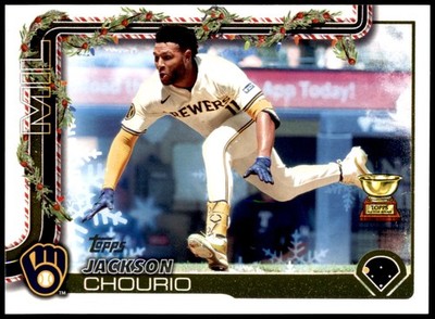 2025 Topps Holiday #H182c Jackson Chourio SSP Cookie Back