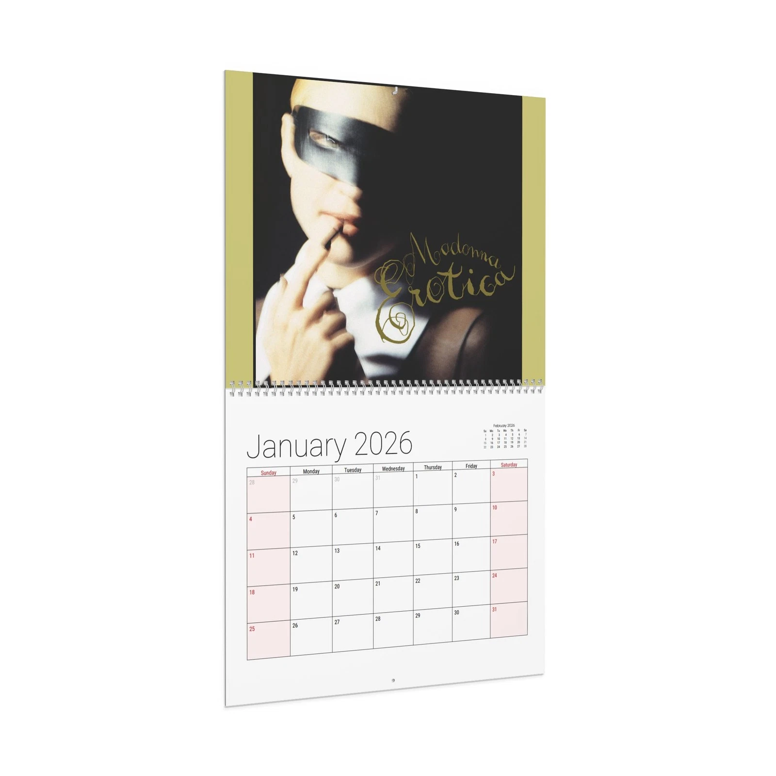 Madonna Erotica 2026 Wall Calendar - Home Decor and Music Fan Gift