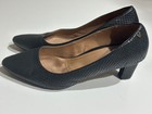 Vionic Black Snake Print Textured Block Heel Pumps US 11 — photo 2