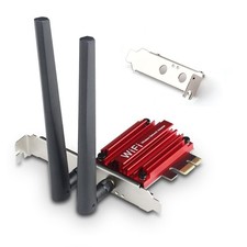 WiFi 6 PCIe Card with Bluetooth 5.2, AX1800 Dual Band 2.4G/5G for Desktop Red
