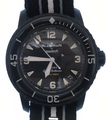 Swatch SCUBA FIFTY FATHOMS OCEAN OF STORMS SO35B400 Ceramic 14.8mm Men's #DW1880
