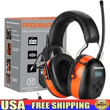 AM FM Radio Headphones Noise Reduction Earmuffs Hearing Protection Work Durable