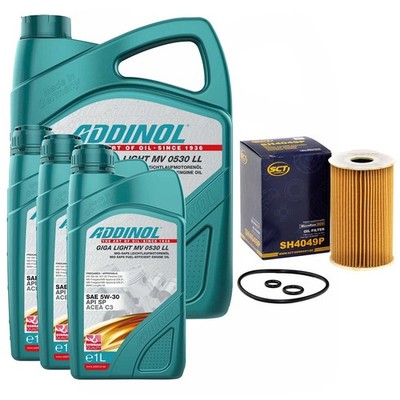 Motoröl Set 5W-30 Giga Light MV 0530 LL 8 Liter + Ölfilter für VW Transporter VI
