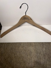 Vintage Polo Ralph Lauren Wooden Coat Jacket Shirts Hanger Curved