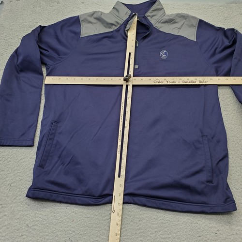 Under Armour 1/4 Zip Golfjacke Herren XL blau Fleece gefüttert Performance Loose Fit - Bild 3 von 8