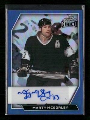 2026 Leaf Metal Hockey Marty McSorley Auto Prismatic Blue #/5 #BA-MMS