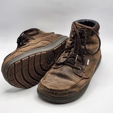 Lems Shoes Boulder Boots Grip Sole Mens Size 9 Brown Waterproof Leather Dakota
