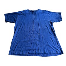 Vintage Lee Heavyweight T-Shirt XL Royal Blue Made in USA 90s Blank Tee