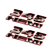 3D Black Red Door Fender 345 Emblem Hemi Badge Accessories Adhesive Replacement