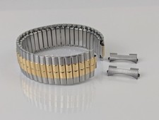 Vtg Expansion 20mm Watch Band Two Tone NEW OLD STOCK Stainless Steel