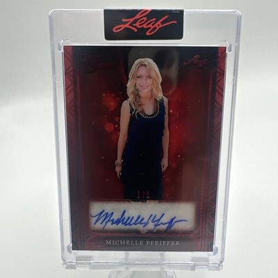 2025 Leaf Red Carpet Michelle Pfeiffer 1/1 Auto True Red Cat Women