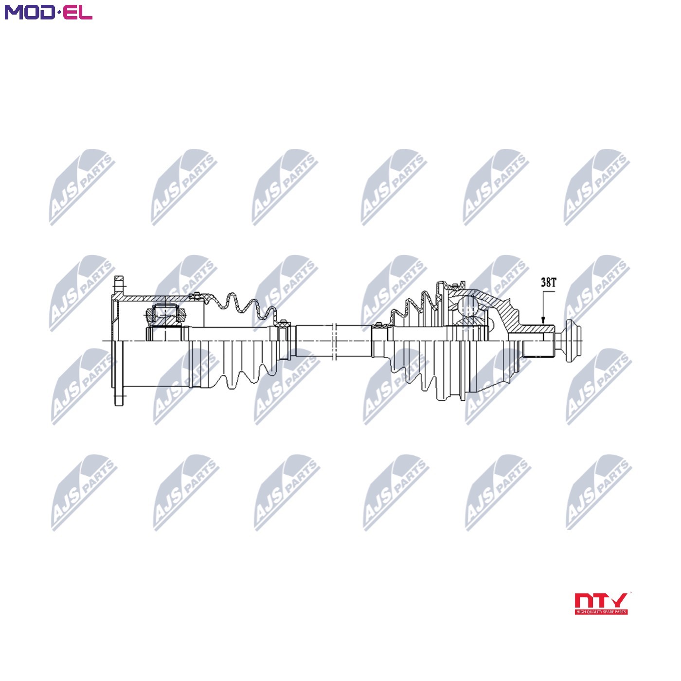 DRIVE SHAFT NPW-AU-069 FOR AUDI A6/C6/Allroad BPJ/BYK 2.0L BRF/BNA/CAGB 2.0L - Image 5