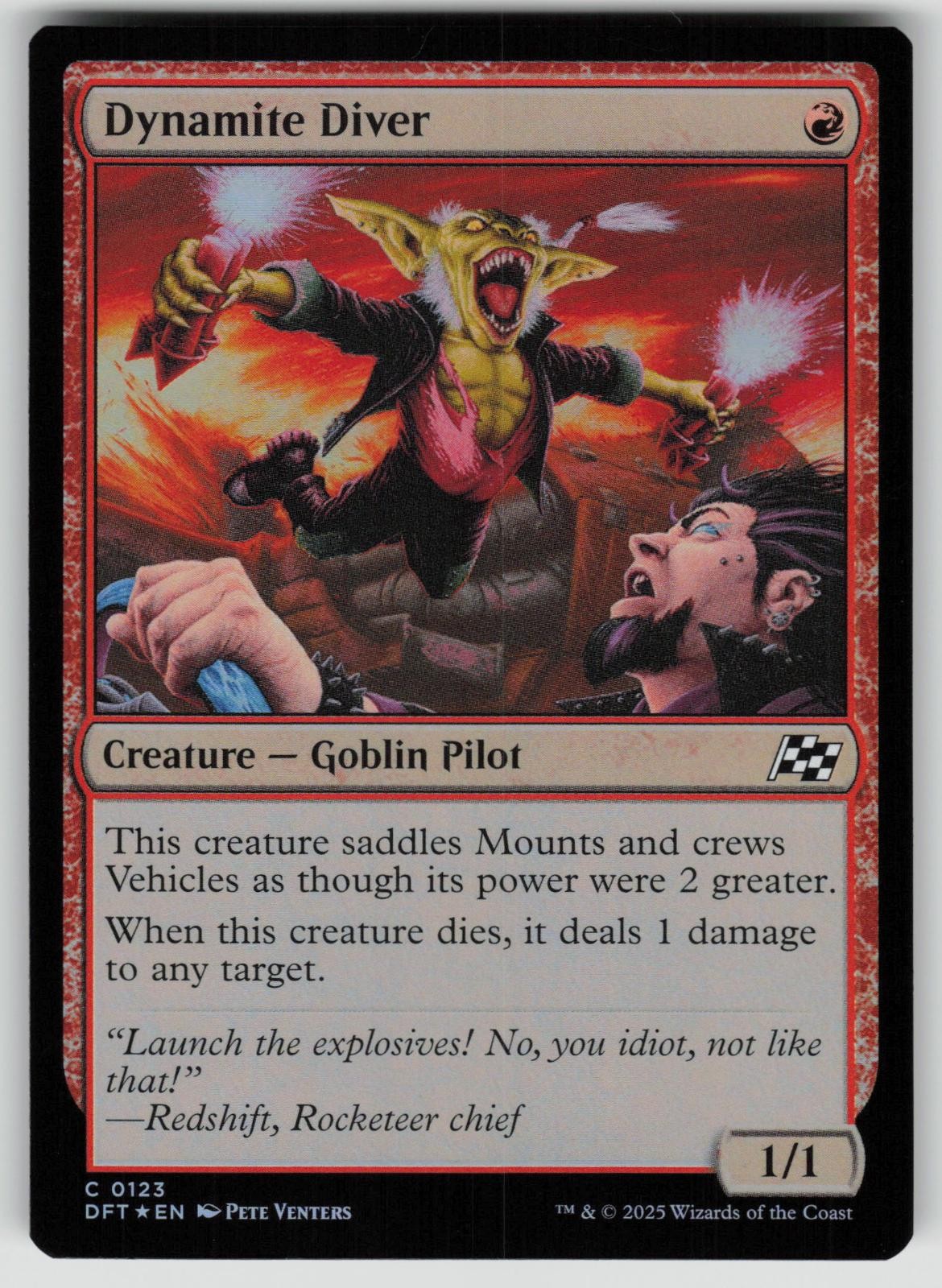 Dynamite Diver 123 Common Aetherdrift Magic: The Gathering Foil Near Mint