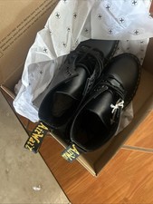 Dr. Martens Black Leather Lace Up Men's Combat Boots US Size 10
