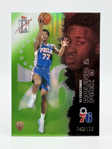2025-26 VJ Edgecombe Topps Signature Class Lime Green Chrome 143/175 Rookie RC