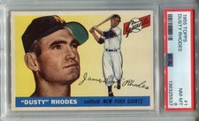 1955 Topps #1 Dusty Rhodes PSA 8 NM-MT New York Giants
