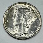 1937 Mercury 10c Silver Dime UNC