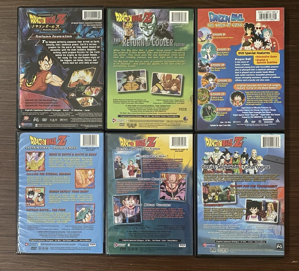 Dragon Ball Z Dvds Lot Of 6 Foto 2 de 4