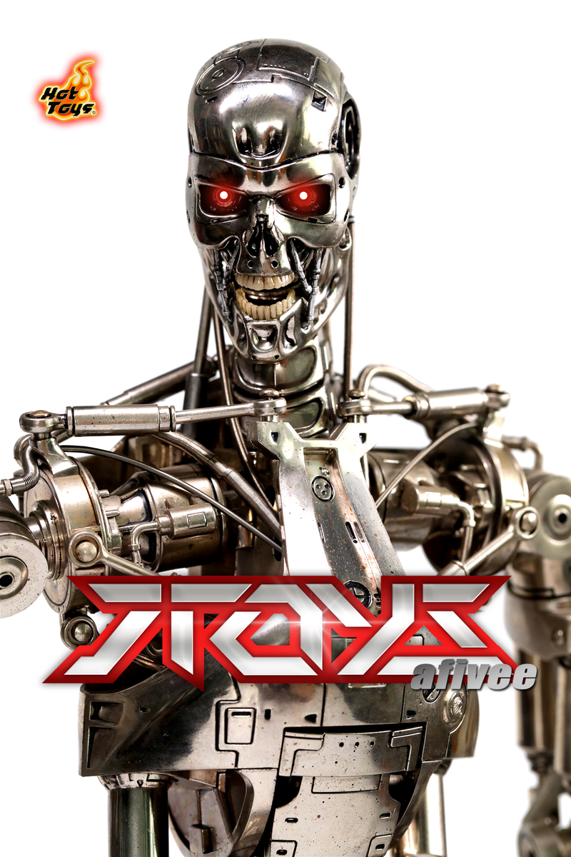 HT Hot Toys T2 T-800 1:4 Metal Endoskeleton Chrome Collectible