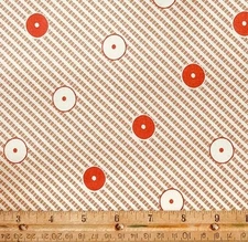 1 YD Stonington  Cotton Fabric Free Spirit Circle Geometric Bolt End 
