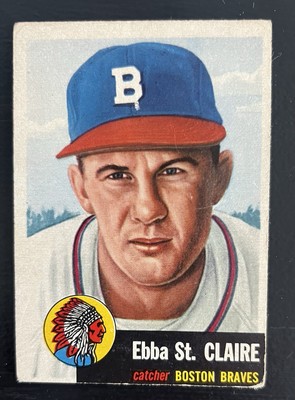 1953 Topps - Ebba St. Claire #91 Bio Information in Black