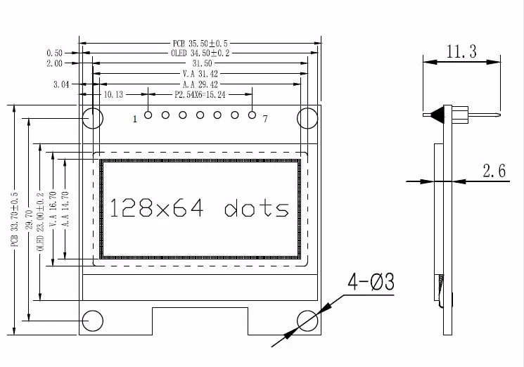 1.3" I2C IIC 128X64 LED OLED LCD Display Module Arduino White Color SSD1106 US - Image 4 of 4