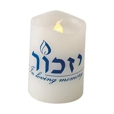 Rite Lite LED Flameless Yizkor Candle – Realistic Flickering Flame, Battery 