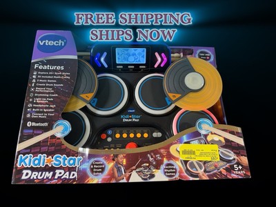 NIB NEW VTech Kidi Star Drum Pad, Bluetooth, Light, headphone jack