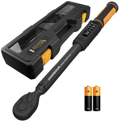 Digital Torque Wrench 3/8 Drive, 1.5-99.5 ft-lbs./6.8-135Nm Range, Electric T...