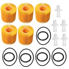 Vkinman Oil Filter Kit 5Pcs 04152-YZZA1 Replacement for Toyota Avalon Camry...