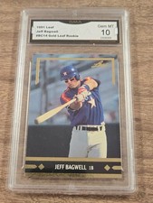 Jeff Bagwell 1991 Leaf Gold Leaf Rookie GMA 10