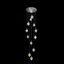 Luxury Chrome Spiral Crystal LED Chandelier