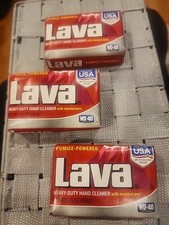 Lava Soap Heavy Duty Hand Cleaner 3 Bars pumice powered 5.75 oz Grease Dirt NEW